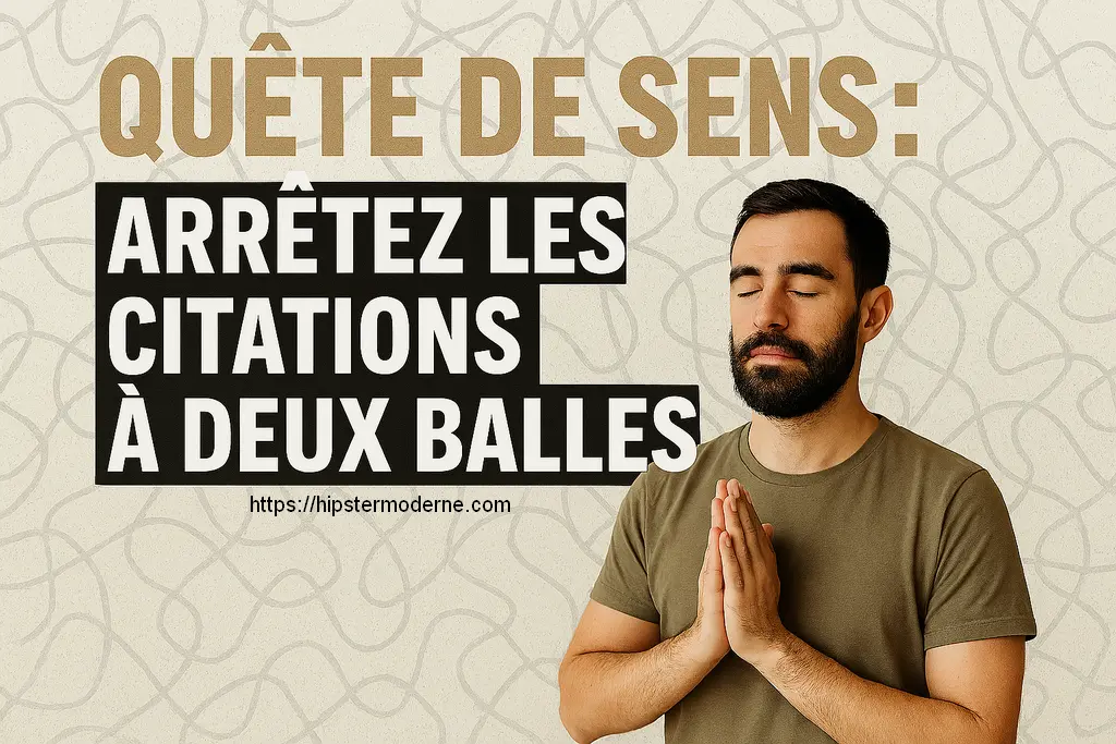 Quête de sens : arrêtez les citations à deux balles